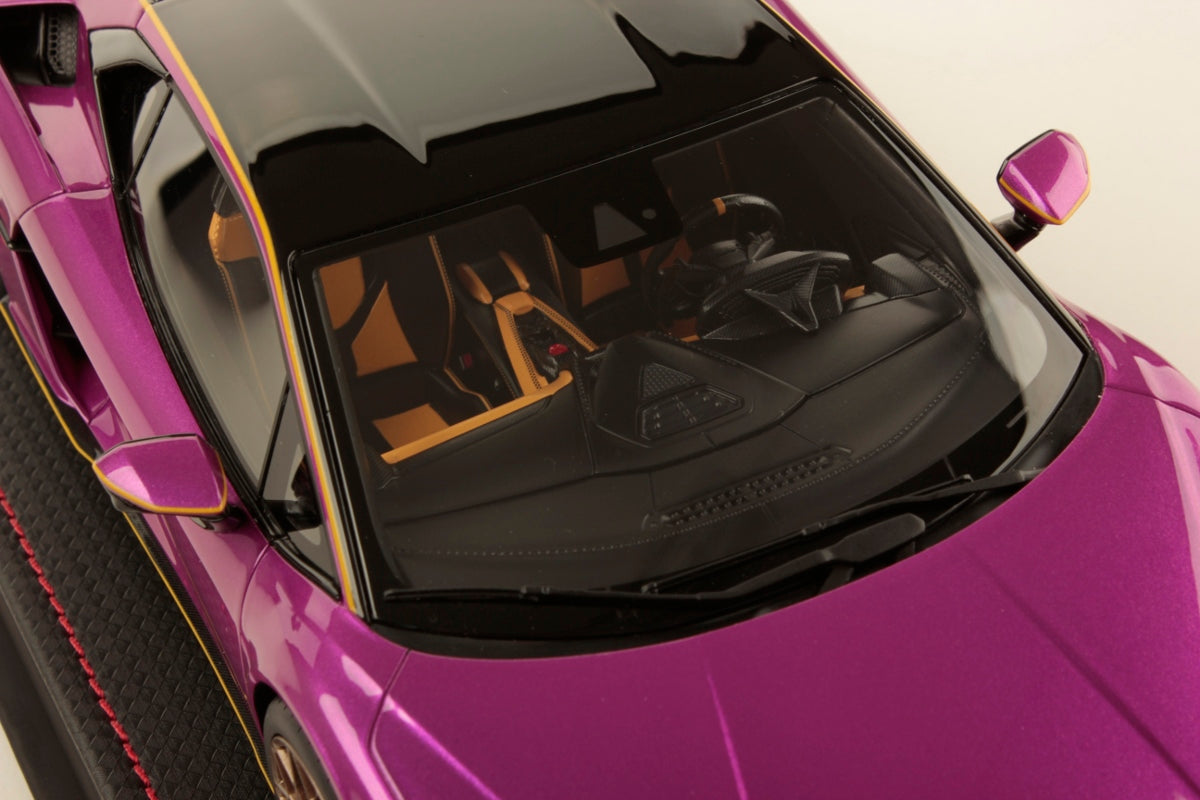 MR Models 2024 Lamborghini Temerario Alleggerita Package Viola Bast WITH DISPLAY 1:18