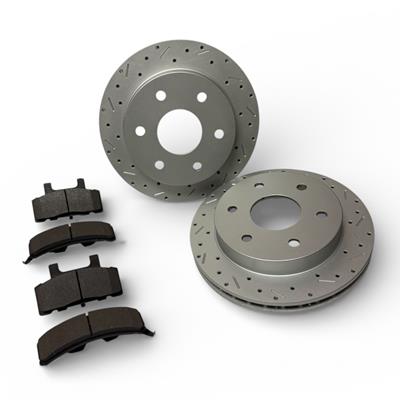 LEED Brakes MaxGrip XDS Cross Drilled and Slotted Brake Rotor and Pad Kits - RK6007X