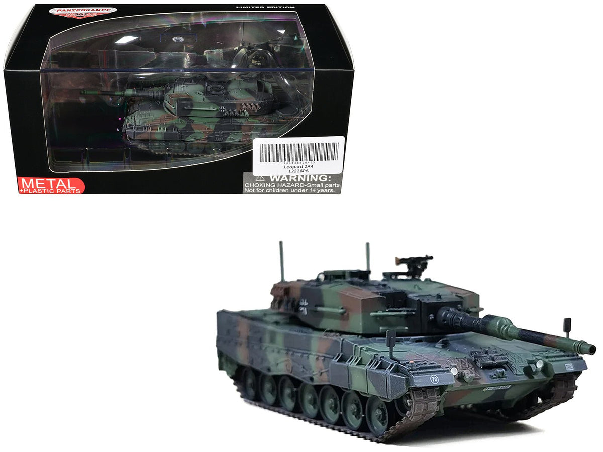 Rapid Vehicles Leopard 2A4 Main Battle Tank with Snorkel "NATO Camouflage" German Army "Armor...
