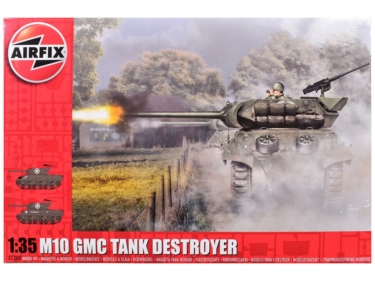 Rapid Vehicles Level 3 Model Kit M10 Gun Motor Carriage (GMC) Tank Destroyer with 2 Scheme...