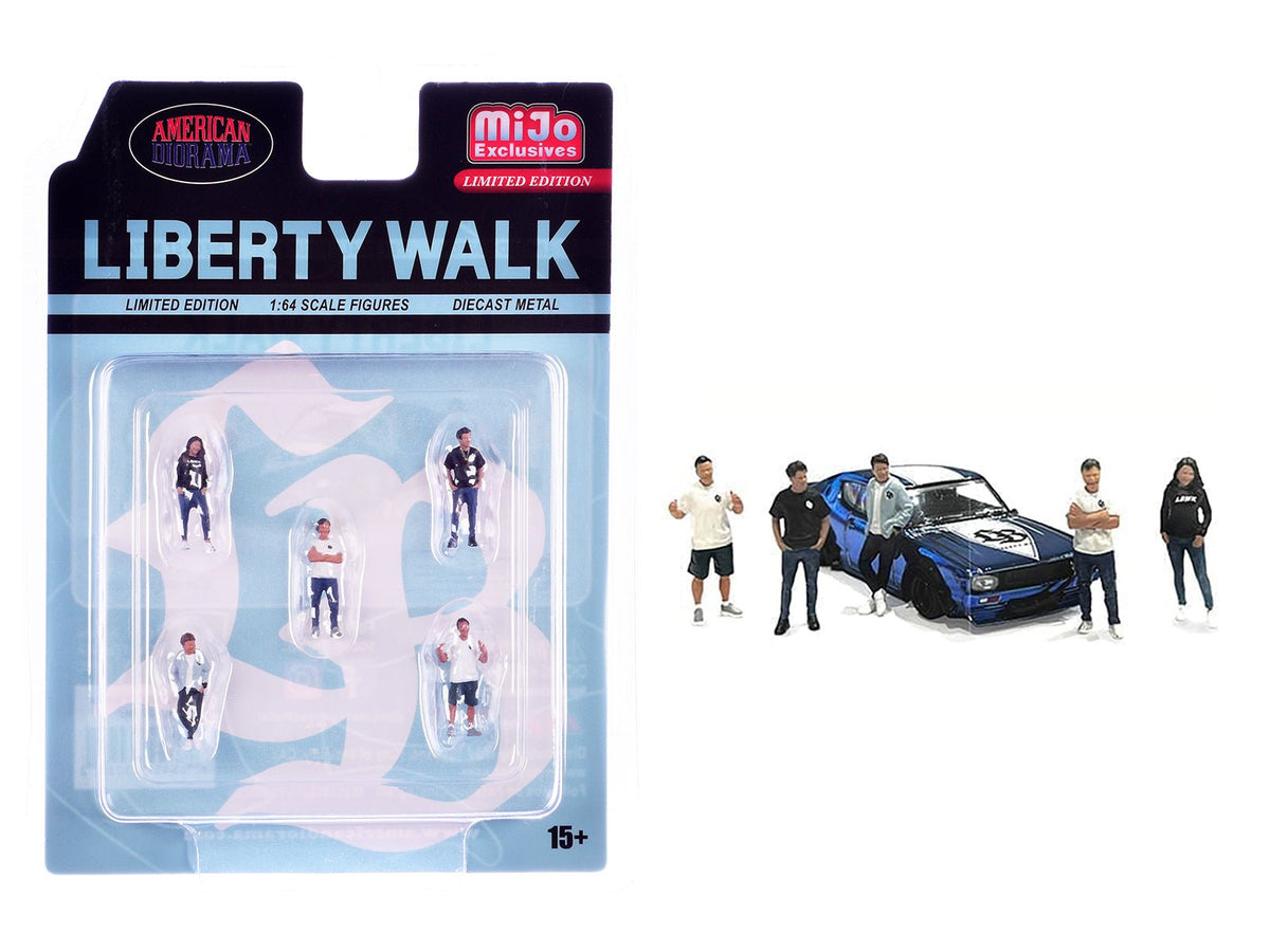 Rapid Vehicles "Liberty Walk Team" 5 piece Diecast Figure Set (5 Figures) Limited Edition for...