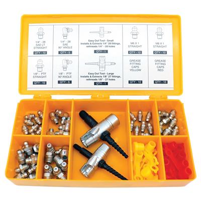 LockNLube 72-Piece Grease Fitting Assortment Kits - LNL143