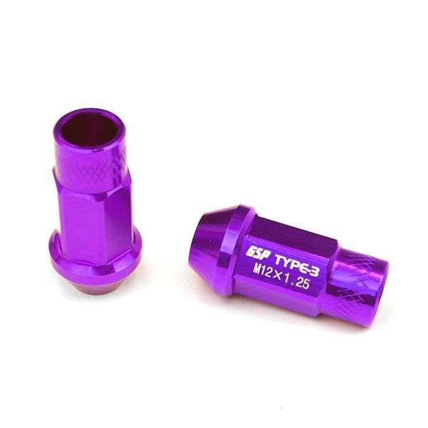 Godspeed Type 3 50mm Lug Nuts 20 pcs. Set M12x1.25
