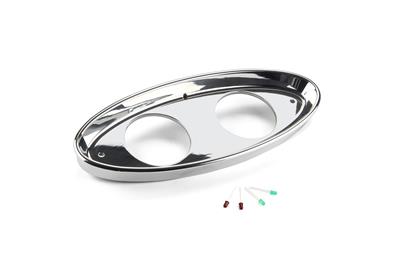 Lokar Billet Aluminum Oval Gauge Panel Dash Inserts - BDI9128
