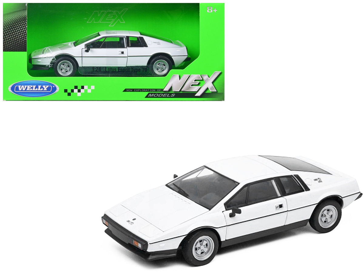 Rapid Vehicles Lotus Esprit S2 Type 79 White "NEX Models" Series 1/24 Diecast Model Car by Welly ...