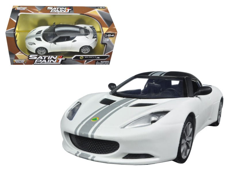 Rapid Vehicles Lotus Evora S Matt White with Black Top and Gray Stripes "Satin Paint" Series 1/24...