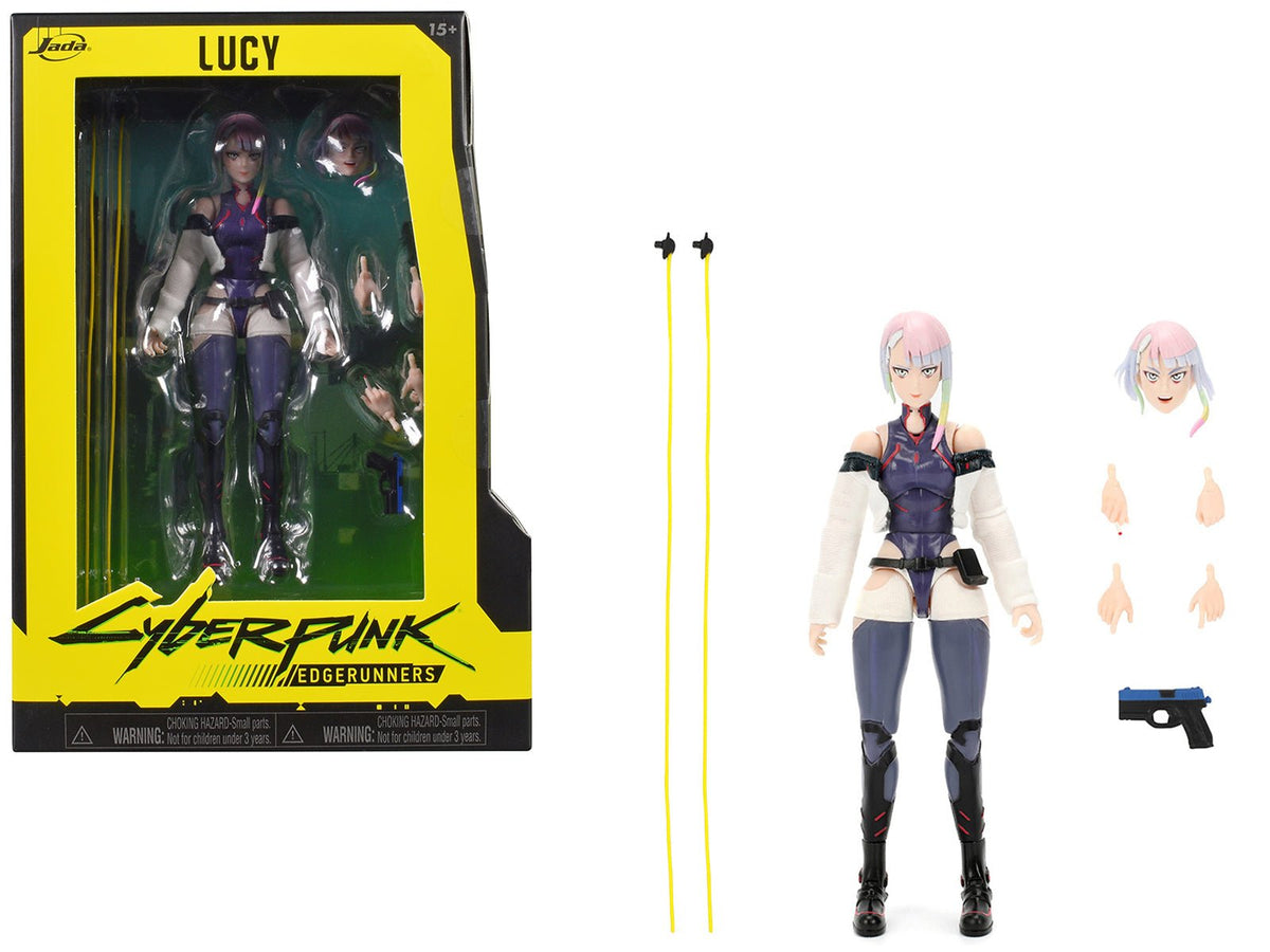 Rapid Vehicles Lucy 6" Moveable Figure with Accessories and Alternate Head and Hands "Cyberpunk:...