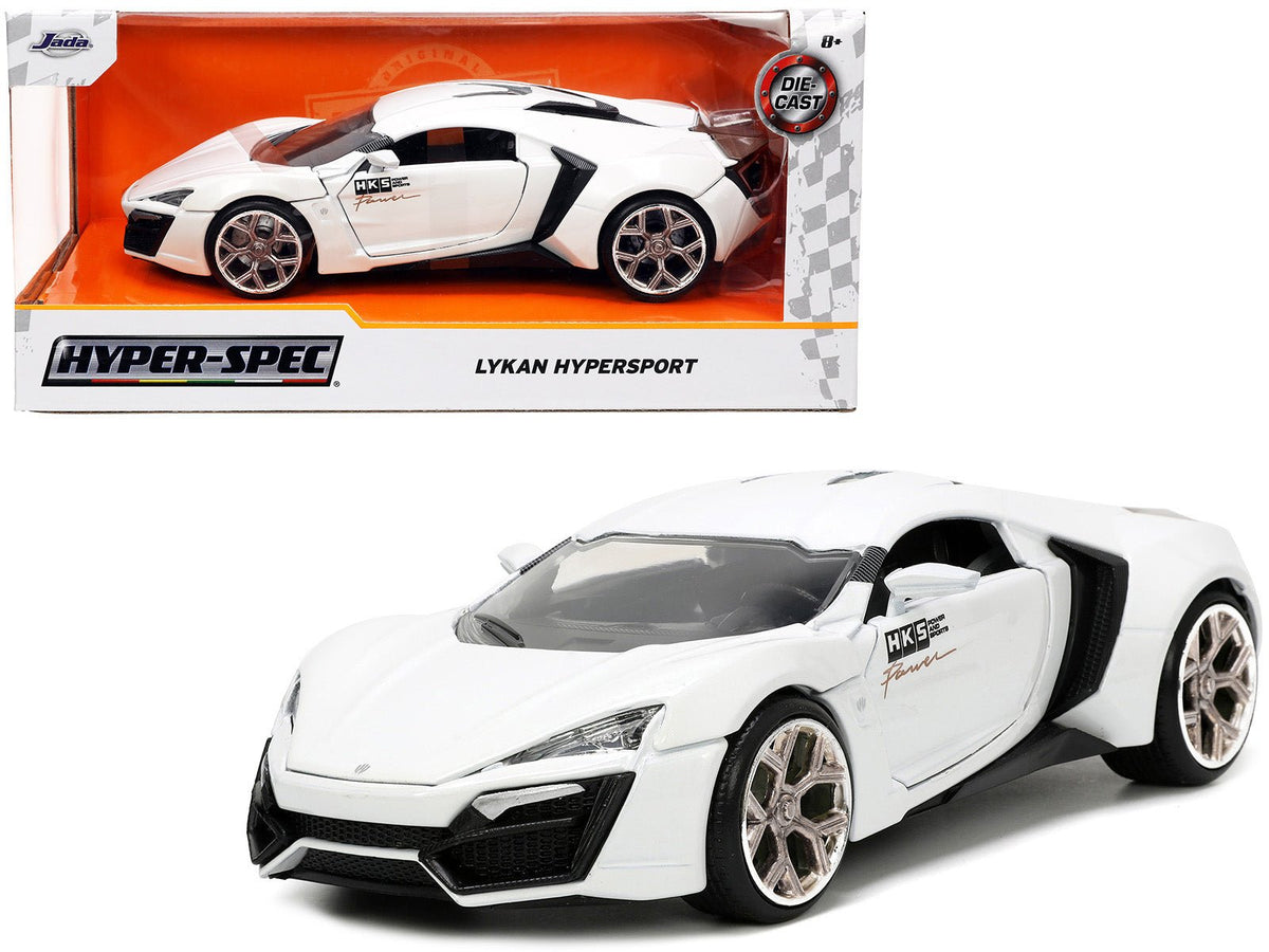 Rapid Vehicles Lykan Hypersport White with Bronze Metallic Rear Spoiler "HKS" "Hyper-Spec" Series...