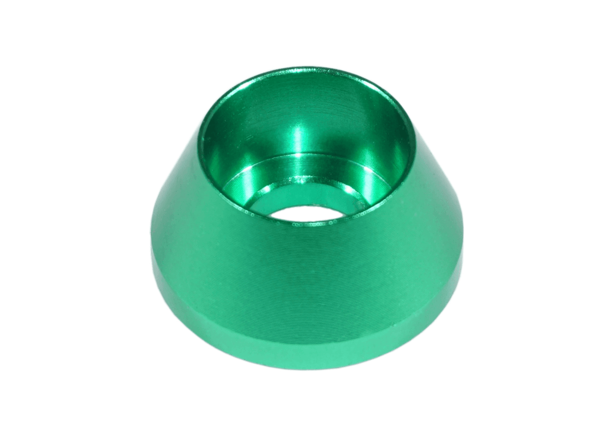 ZSPEC M6 Angled Cup Finish Washers for SHSC Socket-Cap Fasteners, Billet, 10-Pack