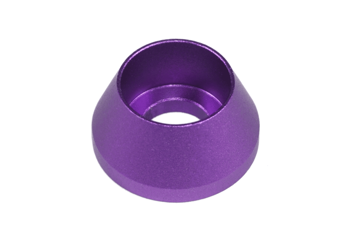 ZSPEC M6 Angled Cup Finish Washers for SHSC Socket-Cap Fasteners, Billet, 10-Pack