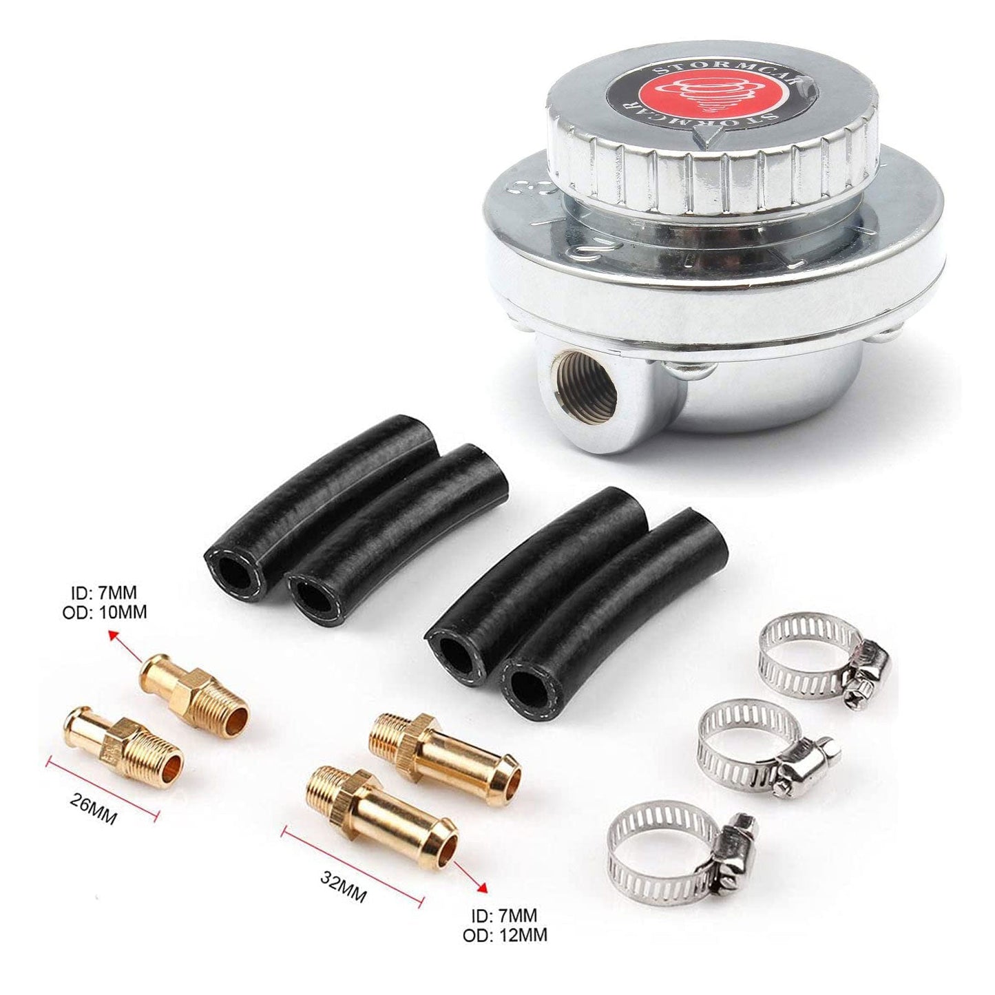 Universal NEW Manual Fuel Pressure Regulator Adjustable For Carburetor Engine US