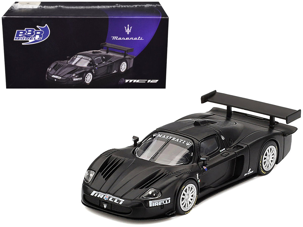 Rapid Vehicles Maserati MC12 Competizione "Test Fiorano 2004" Matt Black 1/64 Diecast Model Car...