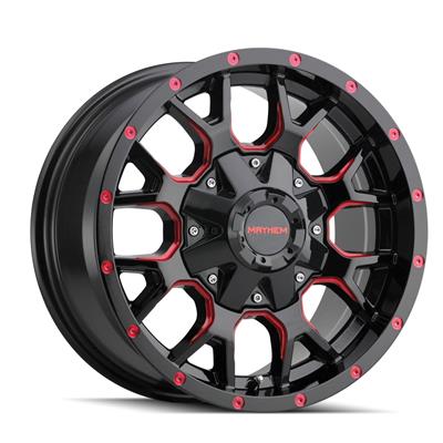 Mayhem Warrior 8015 Series Gloss Black With Prism Red Wheels - S0062