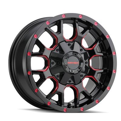 Mayhem Warrior 8015 Series Gloss Black With Prism Red Wheels - S0081