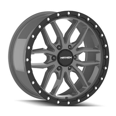 Mayhem Vector 8310 Series Matte Gunmetal Wheels with Black Lip - 83102983MGT