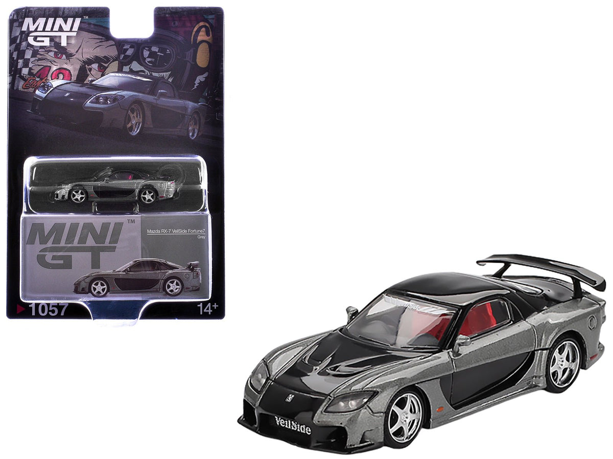 Rapid Vehicles Mazda RX-7 "VeilSide Fortune7" Gray Metallic and Black with Red Interior Limited...