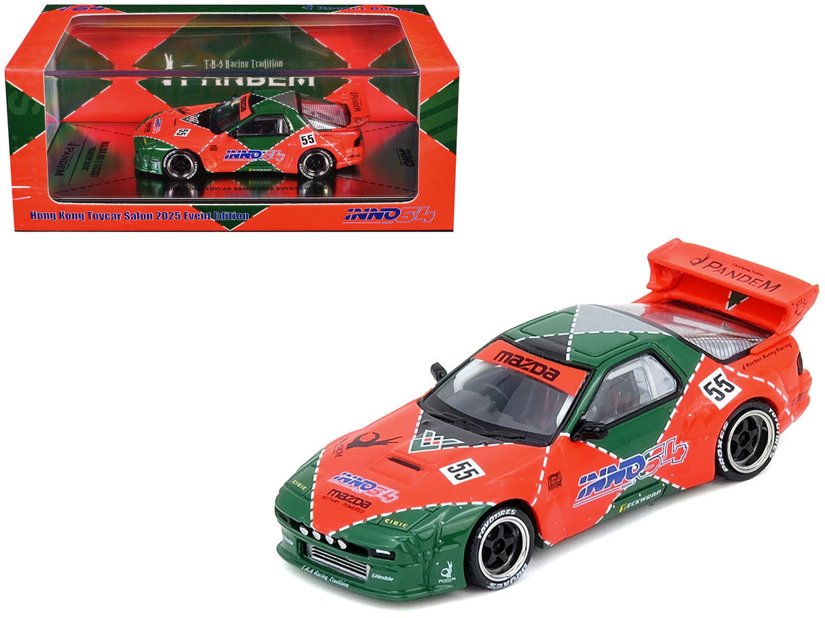 Rapid Vehicles Mazda RX7 (FC3S) "Pandem Aero" RHD (Right Hand Drive) #55 Red and Green "Hong Kong...