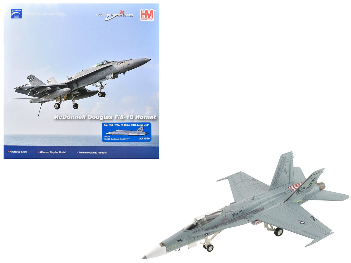 Rapid Vehicles McDonnell Douglas F/A-18C Hornet Aircraft "VFA-15 Retro TAC Demo Jet VFA-106...
