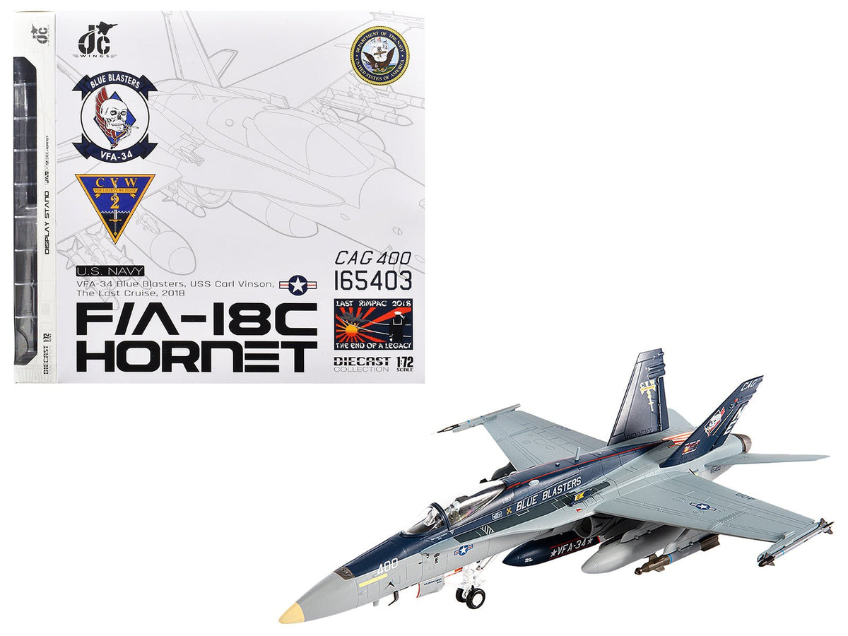 Rapid Vehicles McDonnell Douglas F/A-18C Hornet Aircraft "VFA-34 Blue Blasters USS Carl Vinson...