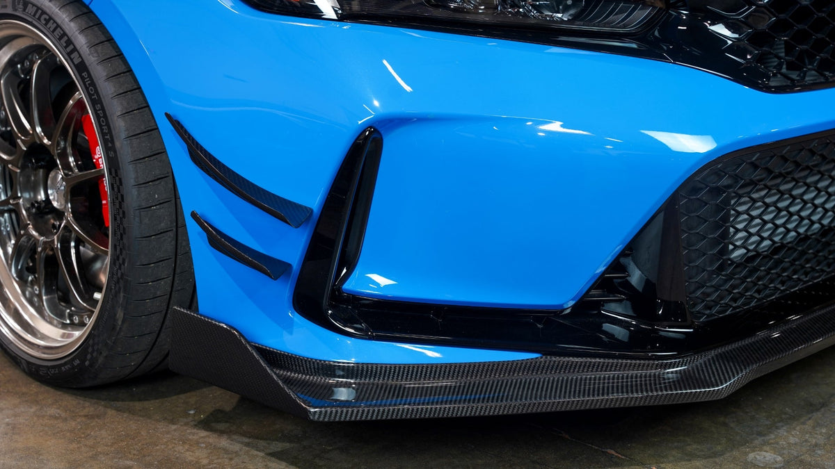 Carbon Fiber Front Bumper Canards- Honda FL5 Civic Type R 2023 - Current