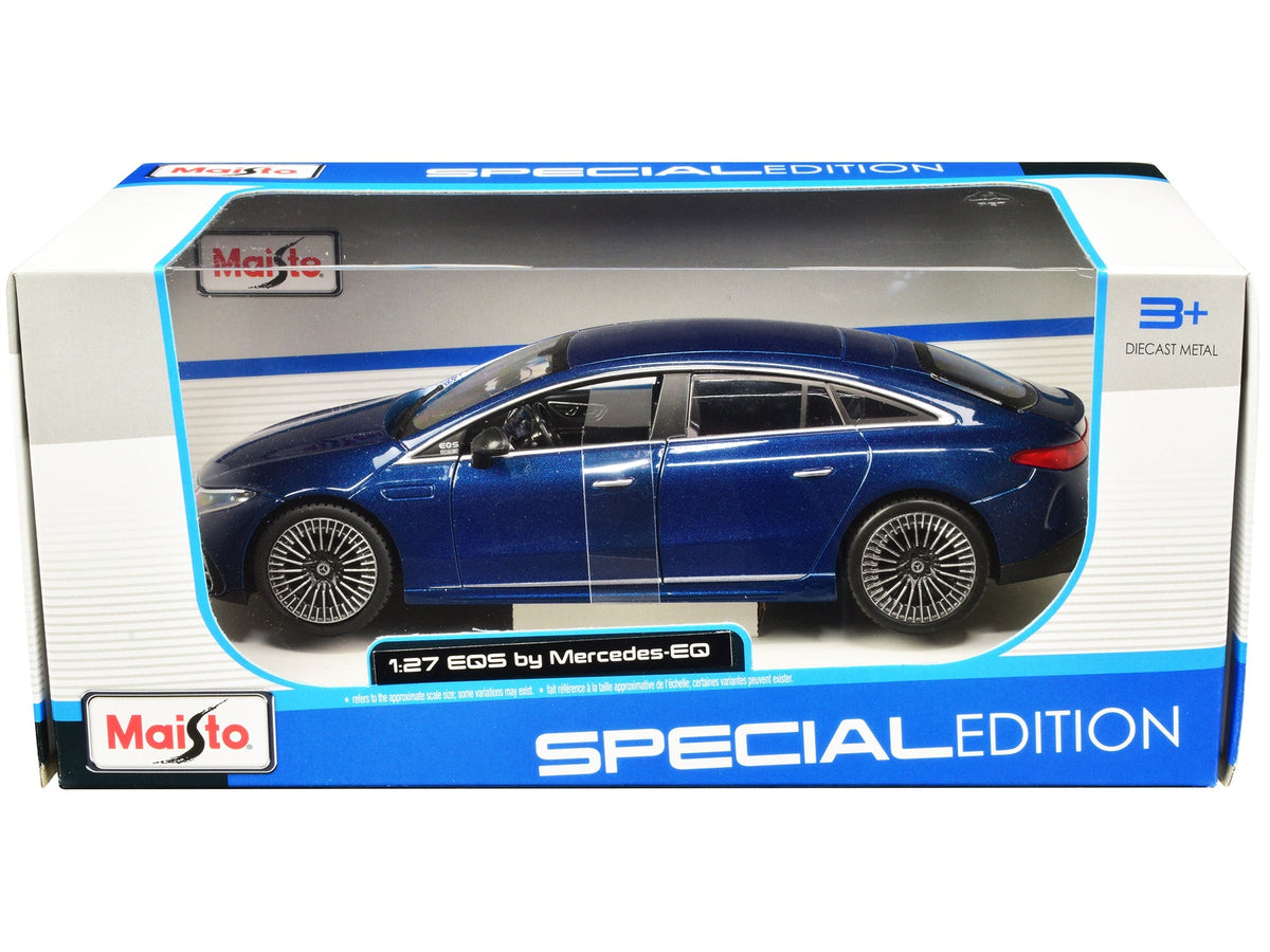 Rapid Vehicles Mercedes-Benz EQS Blue Metallic "Special Edition" Series 1/27 Diecast Model Car by...