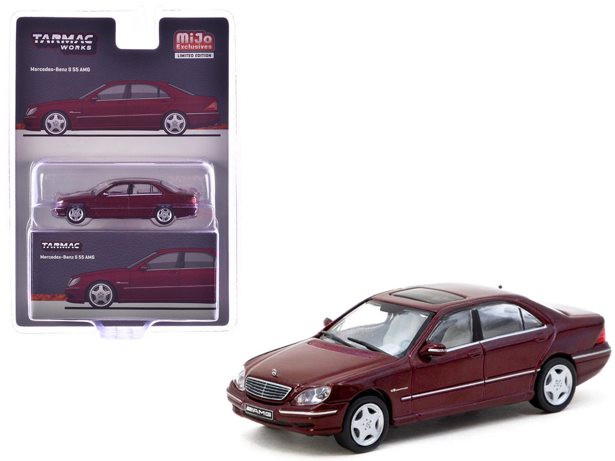 Rapid Vehicles Mercedes-Benz S 55 AMG Bordeaux Red Metallic "Global64" Series 1/64 Diecast Model...