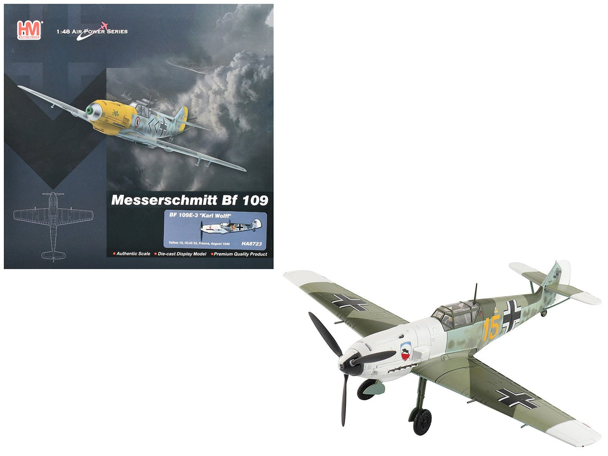 Rapid Vehicles Messerschmitt Bf 109E-3 Fighter Aircraft "Yellow 15 Karl Wolff III/JG 52 France"...