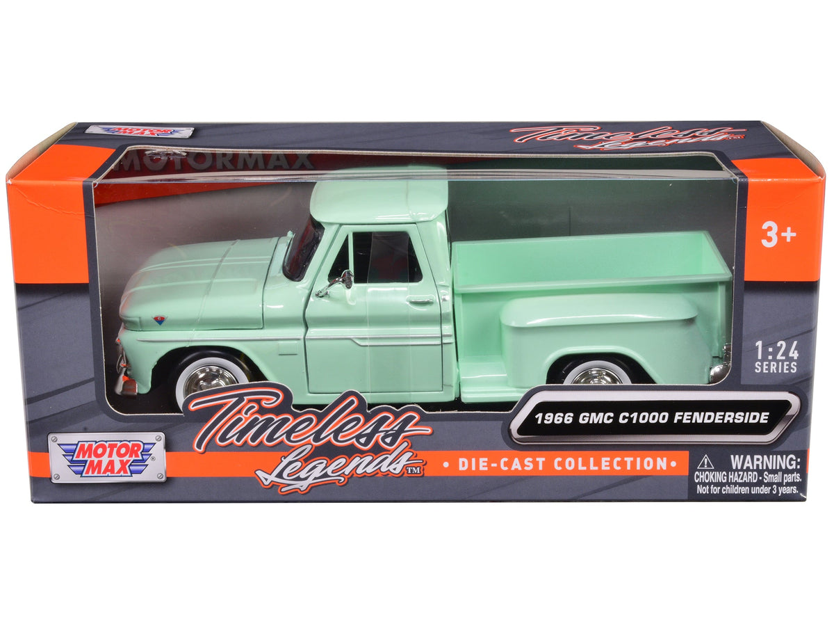 Rapid Vehicles 1966 GMC C1000 Fenderside Pickup Truck Light Green "Timeless Legends" Series 1/24...