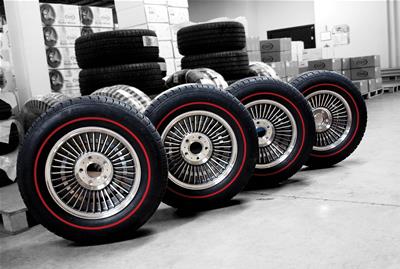 CA Wheel and Tire Assemblies, Replica Bolt-On Wheels, Silvertown Radial Redline Tires, 15 x 6, 5 x - 22968