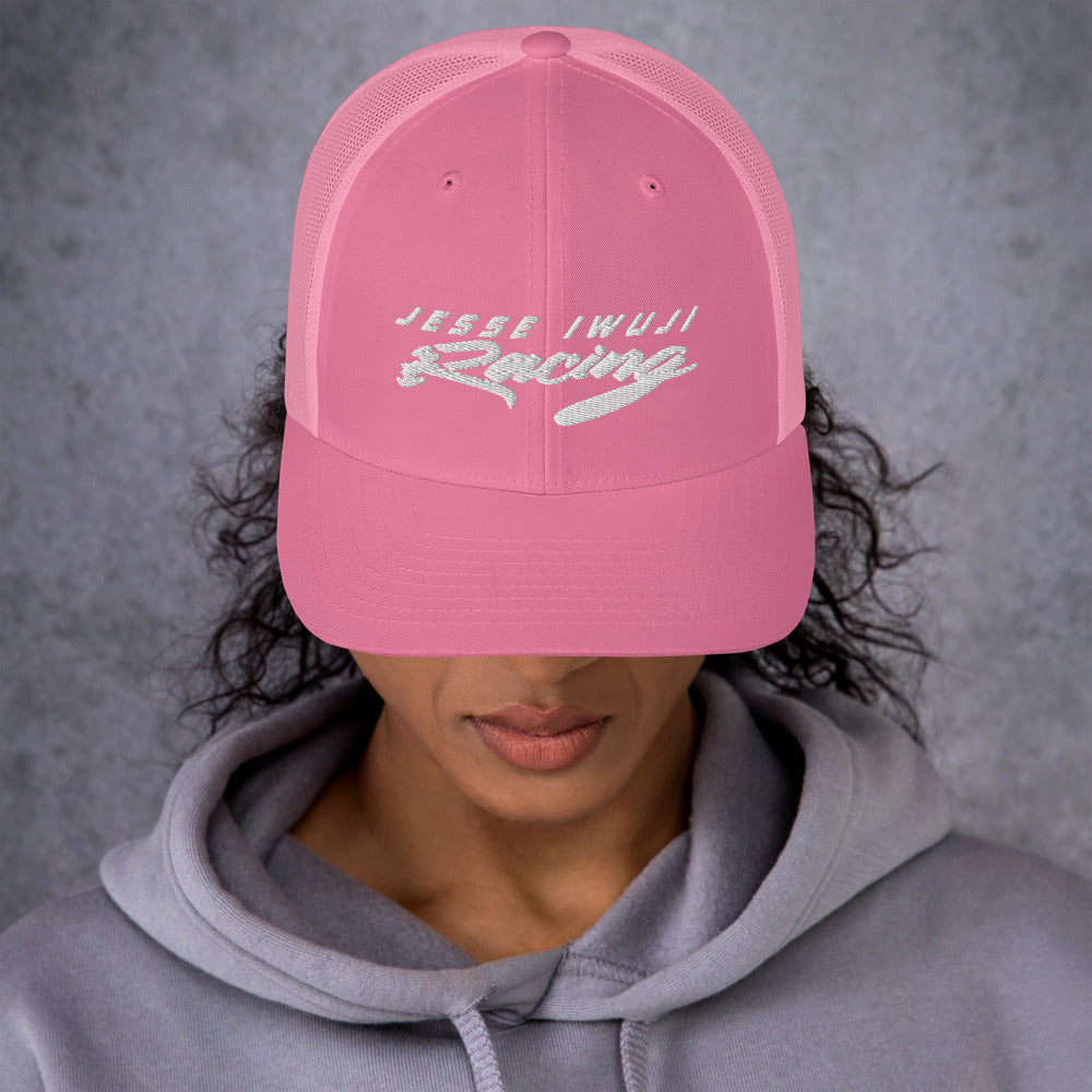 Jesse Iwuji Racing Pink Trucker Cap