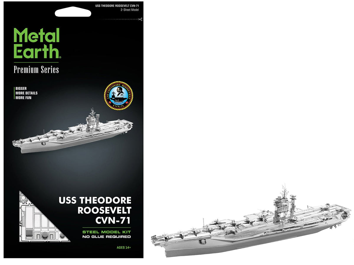 Rapid Vehicles Model Kit USS Theodore Roosevelt CVN-71 Aircraft Carrier (Expert Difficulty) Steel...