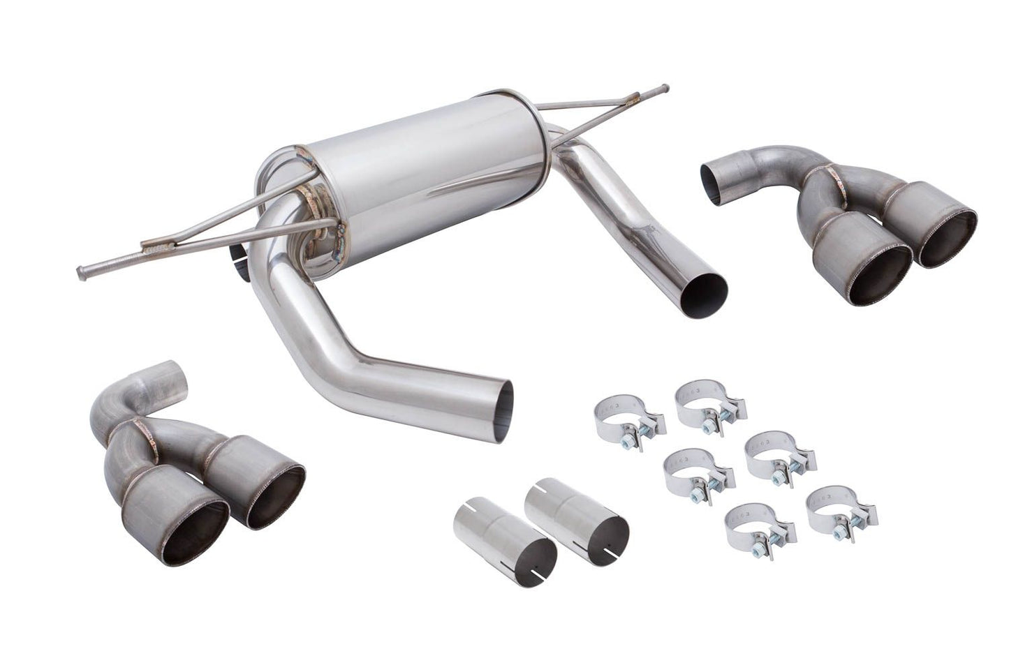 Megan Racing Axle Back Exhaust for BMW M4 F82 2015+ Stainless T-304 Quad Tip - Various Finishes