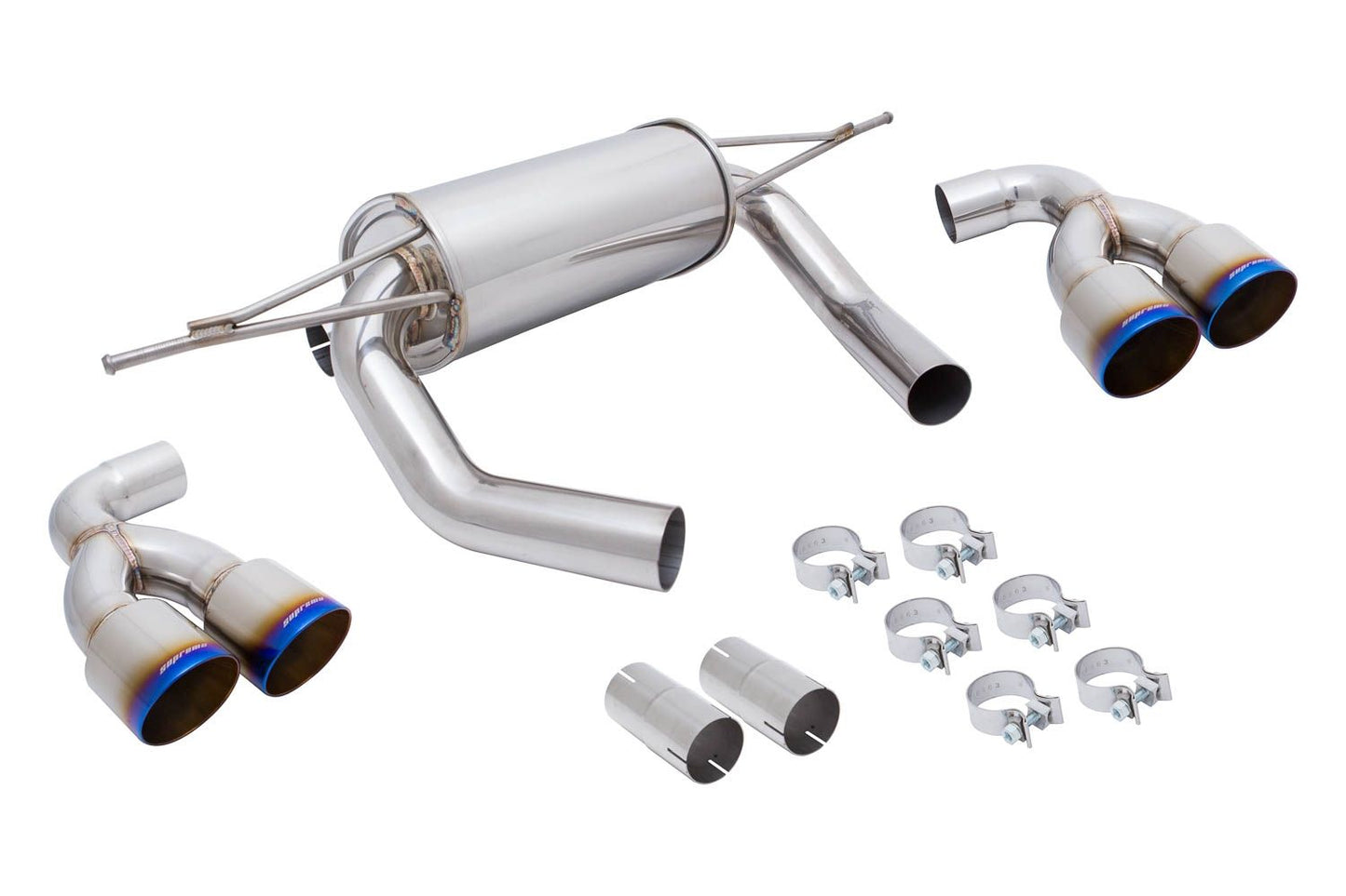 Megan Racing Axle Back Exhaust for BMW M4 F82 2015+ Stainless T-304 Quad Tip - Various Finishes