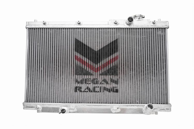 FR SPORT Megan Racing - Radiator 2 Row for 2001-2005 Honda Civic MT 4-Door Aluminum, 1.1 BAR Cap...