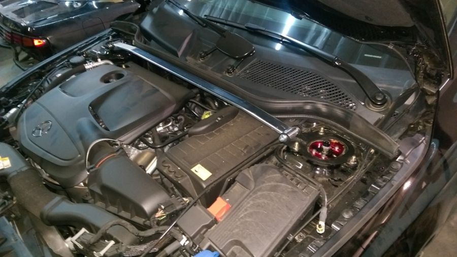 Megan Racing Front Upper Strut Bar for Mercedes CLA GLA 2014 2019 A45 2016 2019 - MR-SB-MBC117FU-1P