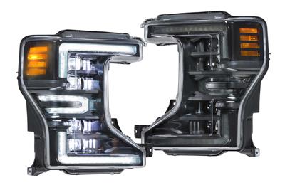 Headlights LED Proj Black Pair - LF508