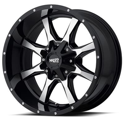 Moto Metal Series MO970 Gloss Black with Machined Face Wheels - S1075