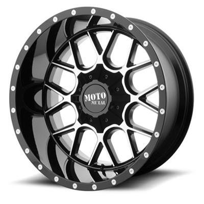 Moto Metal Series MO986 Siege Gloss Black Wheels with Machined Spokes - 98621267344N