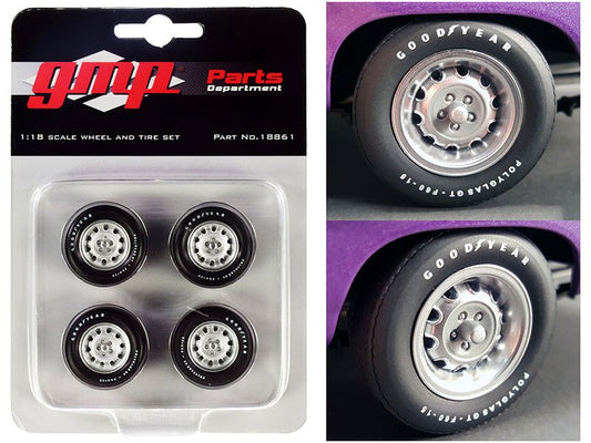 Rapid Vehicles Muscle Car Rally Wheels and Tires Set of 4 pieces from "1970 Dodge Coronet Super...