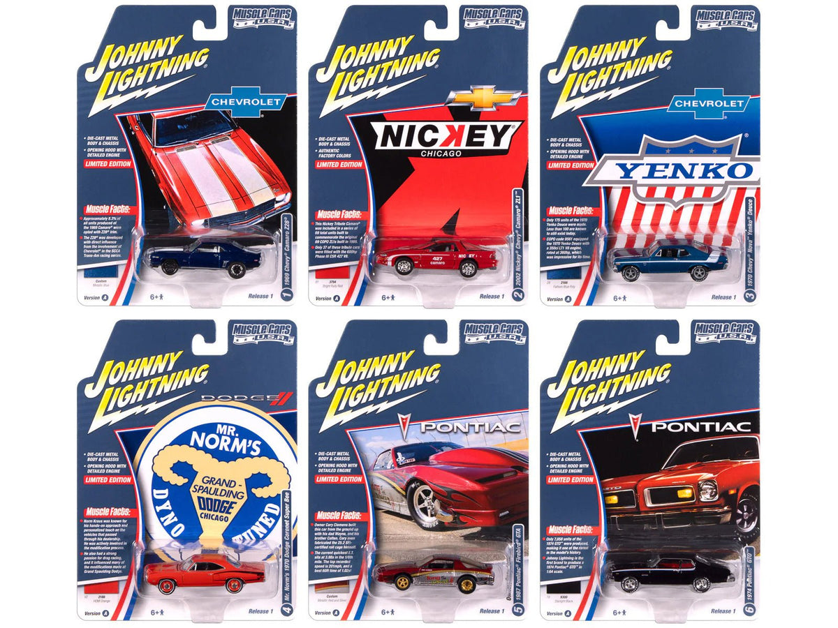 Rapid Vehicles "Muscle Cars USA" 2025 Release 1 Set A of 6 pieces 1/64 Diecast Model Cars by...
