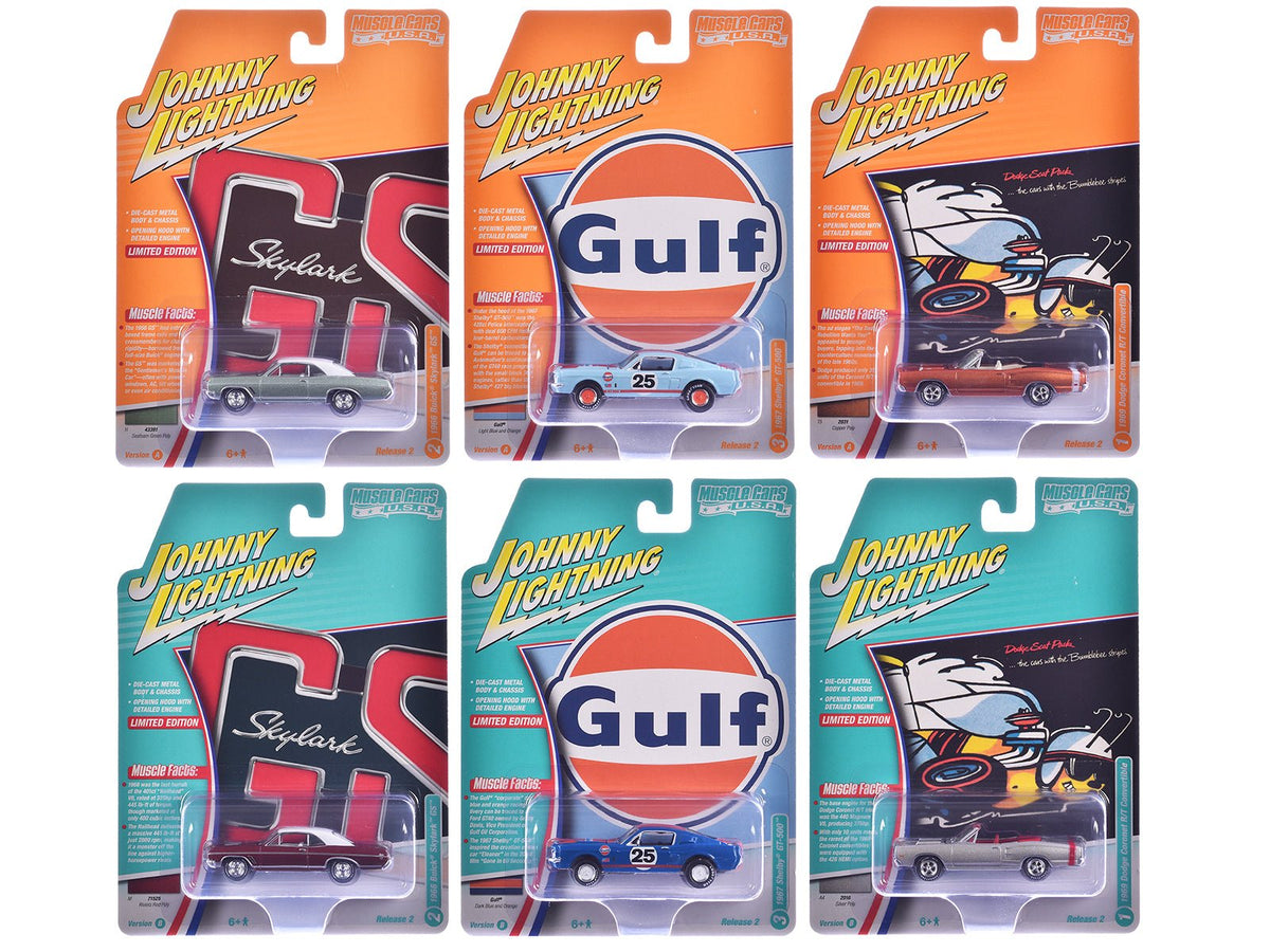 Rapid Vehicles "Muscle Cars USA" 2025 Release 2 Set of 6 pieces 1/64 Diecast Model Cars by Johnny...