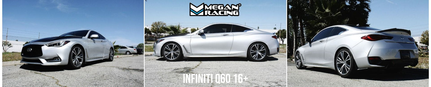 Megan Racing Coilover Front Lower for Infiniti Q50/Q60 2014+ Full Length Adjustable Monotube 15-click Damping MR-CDK-IQ50-FK-EZII