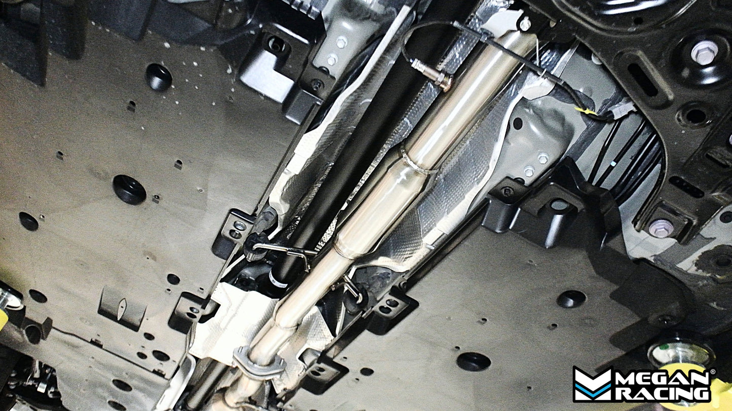 Megan Racing Mid Pipe for 2023+ Toyota GR Corolla - T-304 Stainless Steel LWT-MIDPIPE-TGRC23