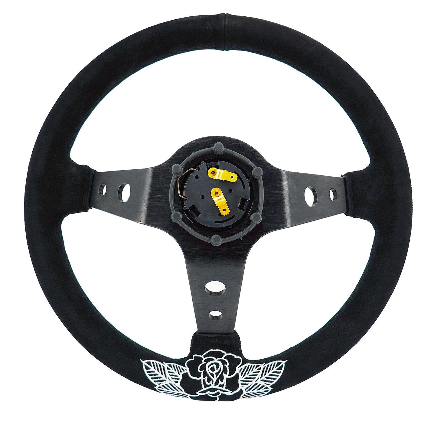 BW Rose 350MM Steering Wheel + Hub Adapter Kit For Subaru Impreza WRX