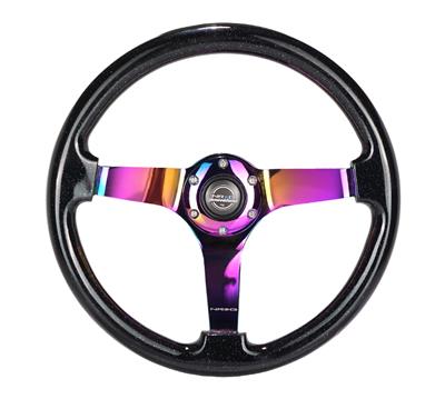 NRG Deep Dish Steering Wheels with Solid Spokes - RST036BSBMC
