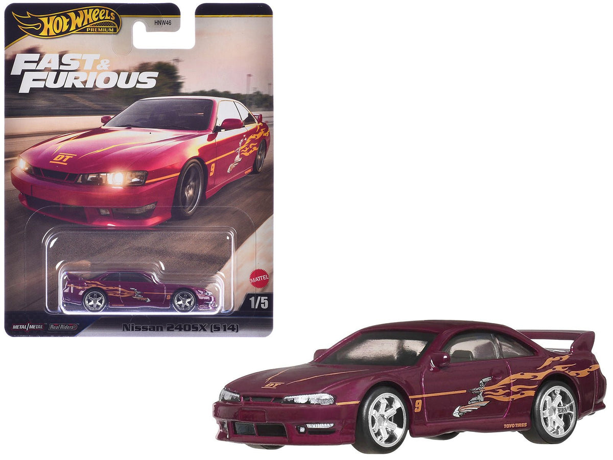 Rapid Vehicles Nissan 240SX (S14) RHD (Right Hand Drive) Maroon with Graphics "The Fast and the...