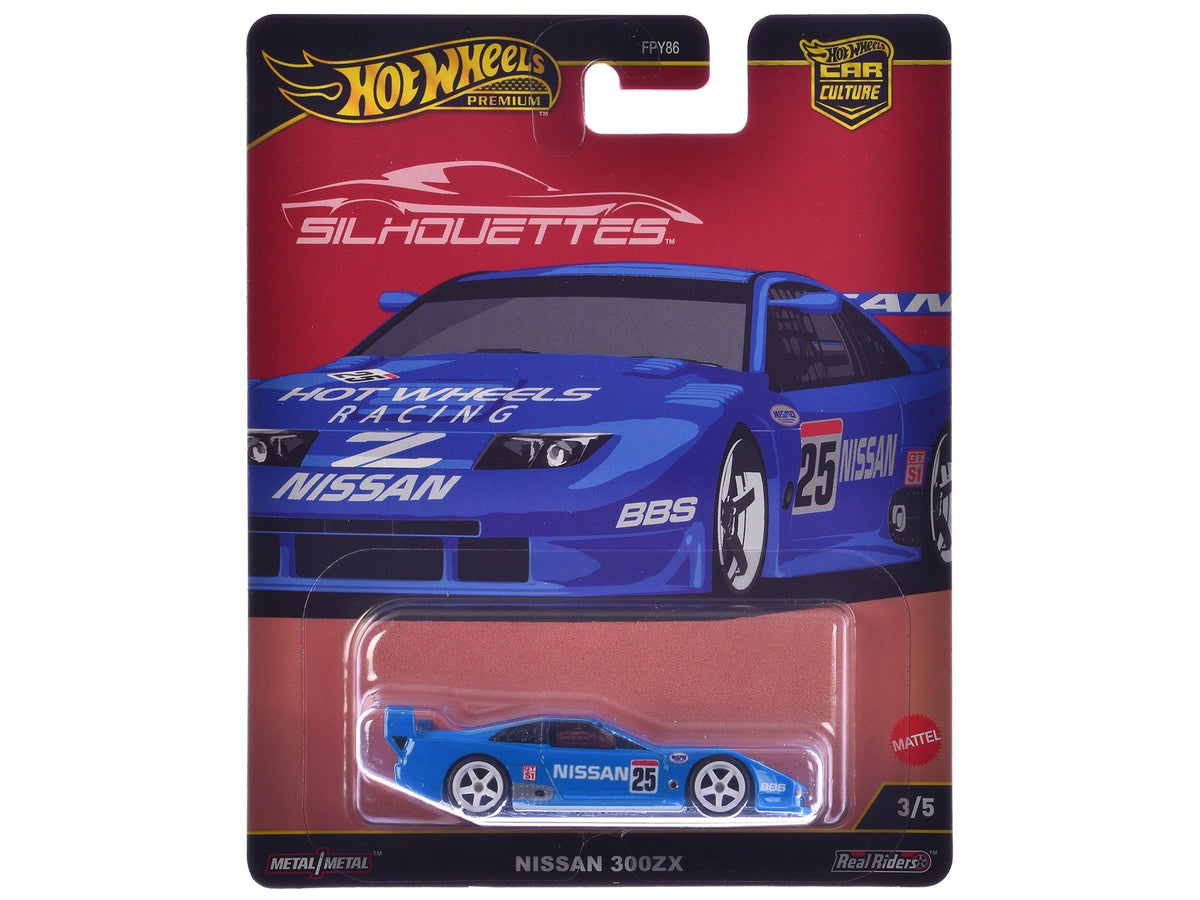 Rapid Vehicles Nissan 300ZX #25 "Hot Wheels Racing" Blue "Silhouettes" Series Diecast Model Car...