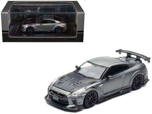 Rapid Vehicles Nissan GT-R (R35) "Top Secret" RHD (Right Hand Drive) Gray Metallic with Carbon...