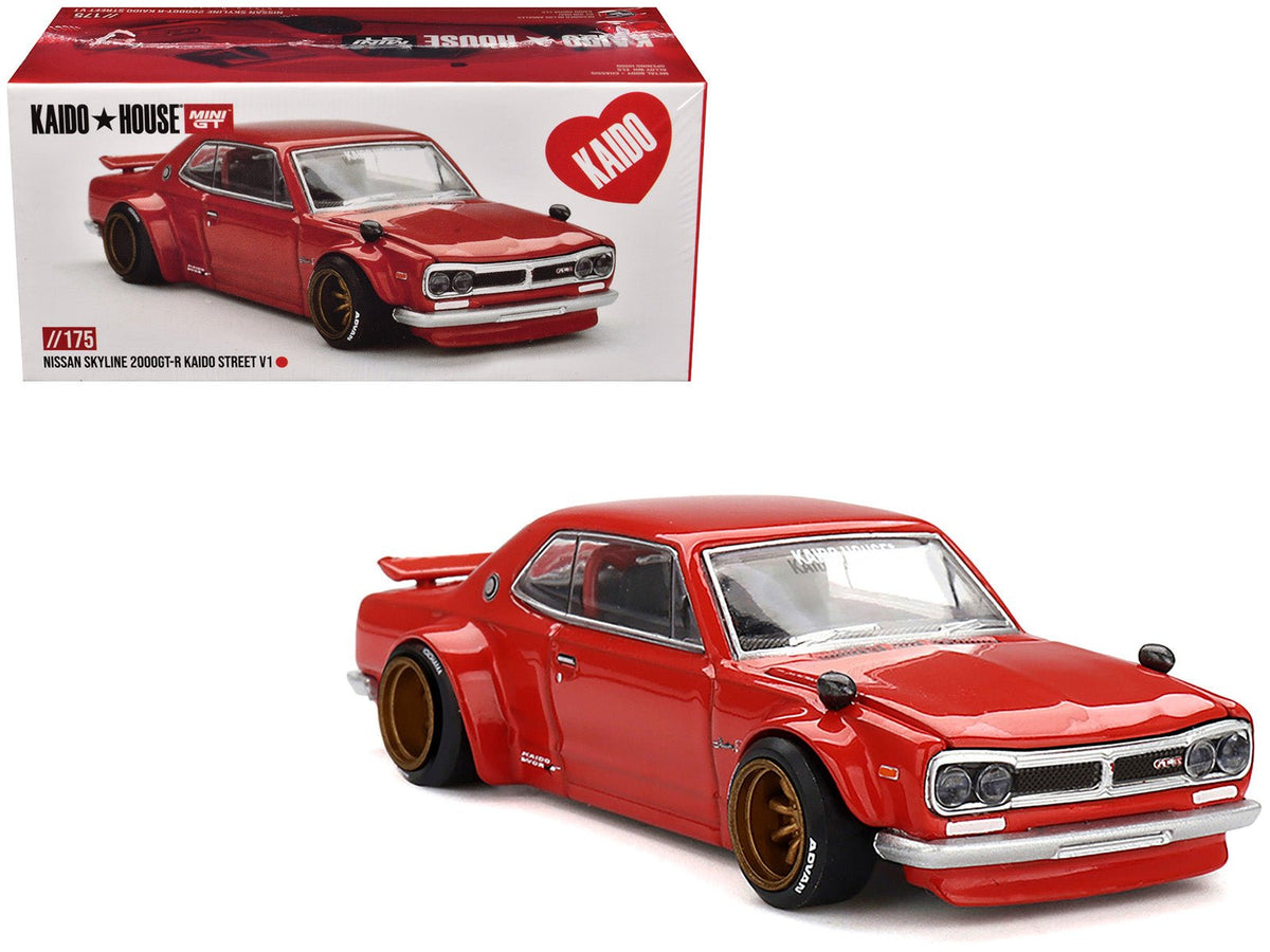 Rapid Vehicles Nissan Skyline 2000GT-R (KPGC10) "Kaido Street V1" RHD (Right Hand Drive) Red...