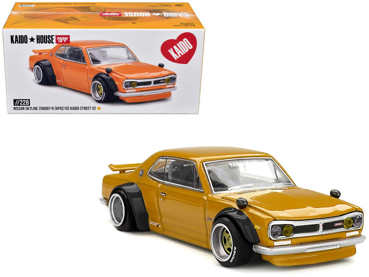 Rapid Vehicles Nissan Skyline 2000GT-R (KPGC10) RHD (Right Hand Drive) "Kaido Street V2" Yellow...